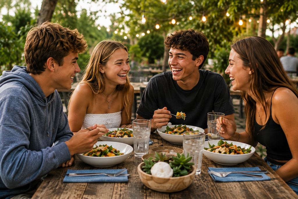 gluten-free-teenagers-eating-together